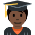 🧑🏿‍🎓 student: dark skin tone display on Twitter